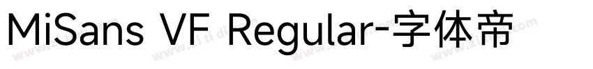 MiSans VF Regular字体转换